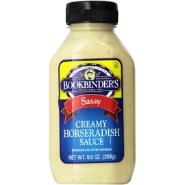 Bookbinders Horseradish, Sassy Sauce, Creamy, 9.5-Ounce (Pack of 9)
