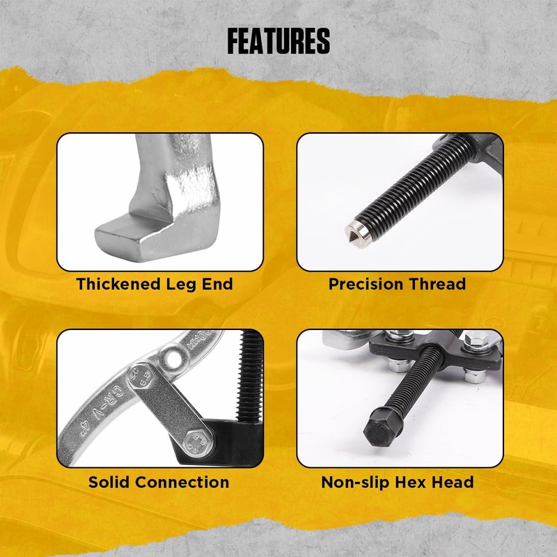 CMTOOL Gear Puller Set, 3'' 4'' 6'' 8'' Bearing Puller