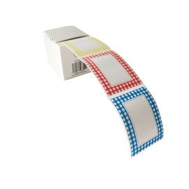 ewtshop® 102 Country Living Household Labels in Dispenser Box for Jam Preserving and Spice Jars 3 Colour Checked