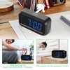 KWANWA Small Digital Alarm Clock, 1.2inch Dark Blue LED Digits,
