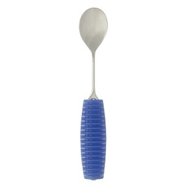 TE to TE Okabe Westernware Seisakusho Flex Kids Metal Spoon, Made in Japan, Freely Bended, Small, Blue, For Children