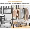 OTROUWORHT Clothes Rack Metal Clothing Rack with Bottom Shelf Garment