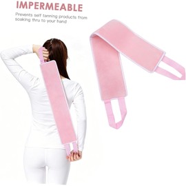 Aplicador y Diseño Rosa para Espalda Espalda de Loción Autobronceadora Fibra Suave Banda Bronceadora Adecuado Tipo de Piel