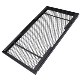 jerss Folding Campfire Grill, Black, Rectangular, 6.3 x 21.7 x 11.8 inches, Camping Grill