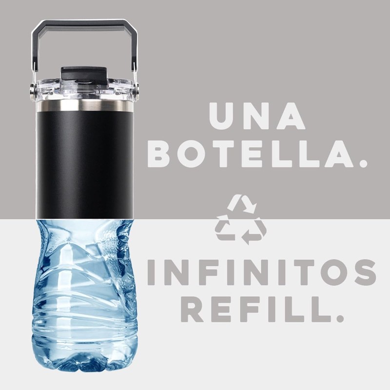 BUFFER FLASK - Vaso Termico 800ml - Termo Acero Inoxidable,