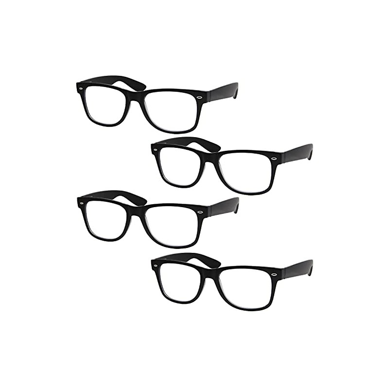 grinderPUNCH 4 Pairs Deluxe Reading Glasses Spring Hinge Stylish Readers