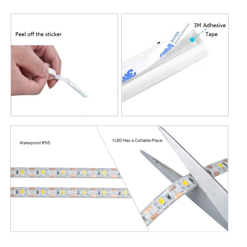 KUCAM Motion Sensor Wardrobe Light, 2M LED Strip Closet Lights,