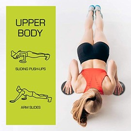 Nicole Miller - Deslizadores de ejercicio para entrenamiento de fitness [2 unidades], discos deslizantes de doble cara que funcionan suavemente en cua