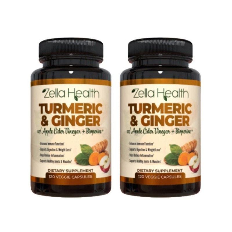 Zella Health Turmeric & Ginger with Apple Vinegar & Bioperine