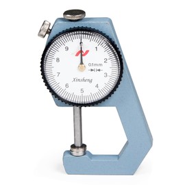 Utoolmart Dial Thickness Gauge, Flat Head Thickness, 0-20mm Tester Dial Measuring Tool for Paper Leather Cloth Paper, Film, Wire 1 Pcs