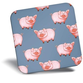 Destination Vinyl ltd Fridge Magnet - Cute Pig Drawings Piglet Farm Animal for Office, Cabinet and Whiteboard, Magnetic Stickers, 44797