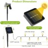 2Pcs 39.3FT 100LED Solar Powered LED Light Strings Beads Fairy