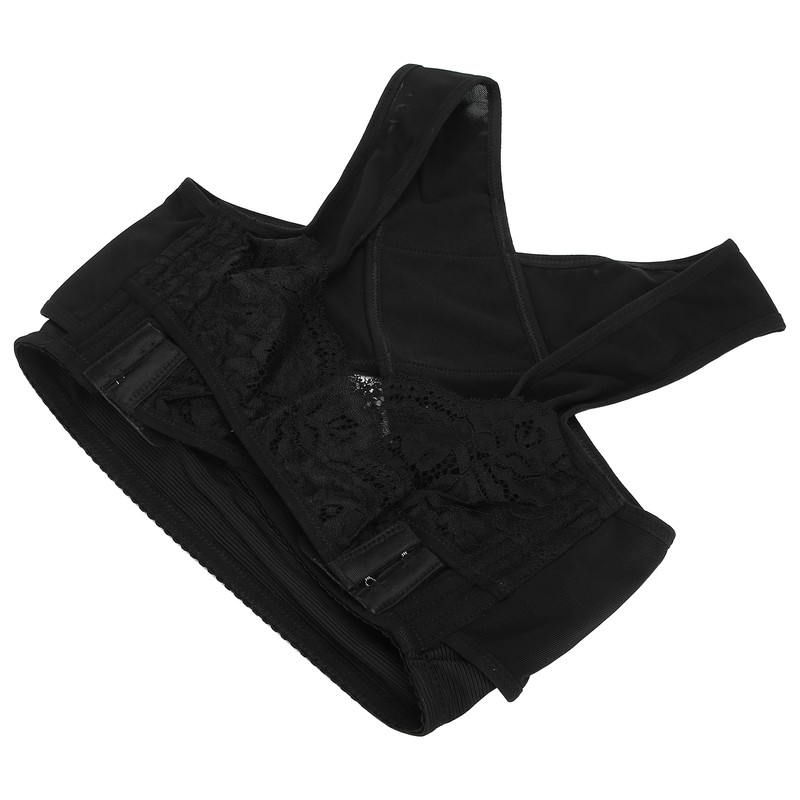 Chest Brace Up Women Breast Support Black Bra Shapewear Vest