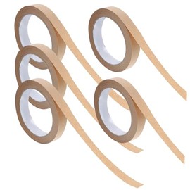 COHEALI 5 Piezas Cinta Adhesiva Kraft 1.70In X 98.43Ft Cinta De Papel Kraft Gummed Escritable Para Embalaje Manualidades Diy Resistente Al Agua Y Abrasión