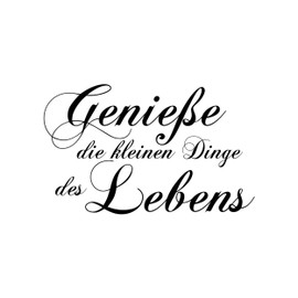 Newstamps Stamp Enjoy the Little Things Motif Stamps Made of Wood and Rubber for Card Making, Wooden Stamps, Sayings, Saying Stamps, Text Stamp, Lettering, Scrapbook, Textile Stamp, Decoration