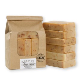 SIMPLICI - Bolsa de jabón de avena y miel (6 bares)                                                                                                   