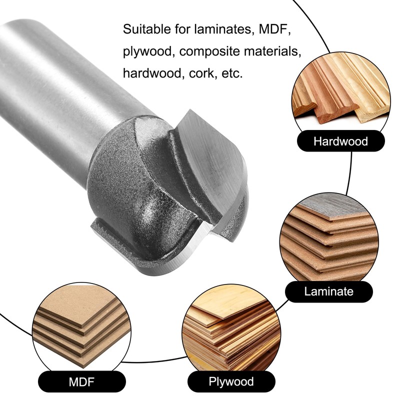 sourcing map 2pcs Bowl and Tray Bit 3/4" Cutting Diameter