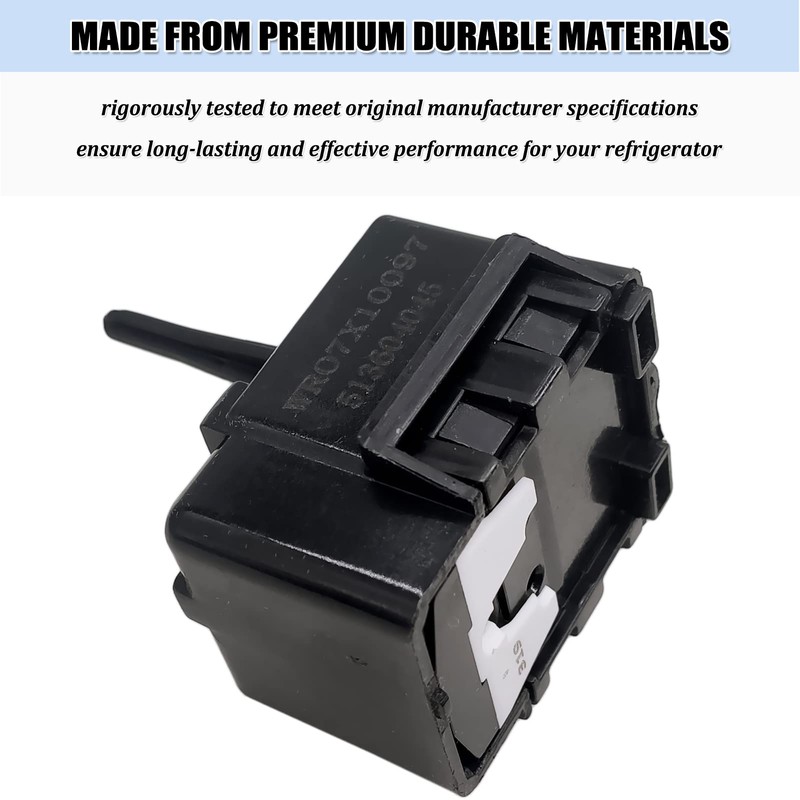 WR07X10097 Refrigerator Compressor Relay Overload Starter for GE Refrigerator Relay