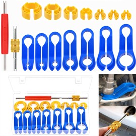 CXGS AC Fuel Line Disconnect Tool 16Pcs Universal Fuel Line Quick Disconnect Fitting Hose Kits Car Transmission Oil Cooler Tube Removal Tool Fuel Line Tool Set - 1/4 5/16 3/8 1/2 5/8 3/4 7/8 Inch