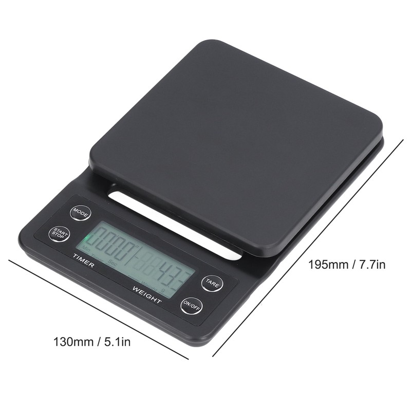 Digital Coffee Scale High Accuracy LED HD Display ABS Material