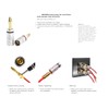 AMIUKON 24K Gold Plated Banana Plug Speaker Cable Connector Aluminum