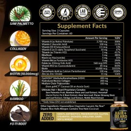 Vitaminas Para El Crecimiento Del Cabello Y La Barba Para Ho