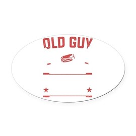 CafePress Old Guy That's A Better Hockey Euro Oval Car Bumper Magnet