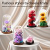 WEILEHAPPY Flowers for Delivery - Forever Flowers Rose in Glass