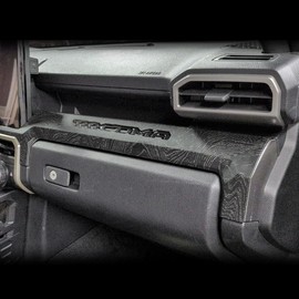 Dashboard Panel Trim Cover Compatible with Toyota Tacoma 2024 2025 2026 with 8 inch Navigation Screen Accessories ABS Material Center Console Panel Interior Accessories 2PCS(Black Wood Grain)