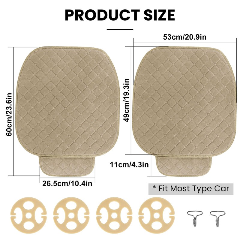 surpassme Comfortable Car Seat Covers Universal Front Seat Covers for
