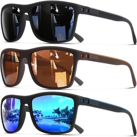 AWGSEE Polarized Sunglasses for Men, UV Protection Lightweight Sun Glasses for Driving Fishing Golf