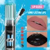 BEUKING Pearlescent Lip Glaze, Blue Bottle Long Lasting Lipstick, Non-Stick