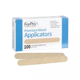 ForPro 프로페셔널 컬렉션 프리미엄 우드 어플리케이터 비멸균 제모 왁스 스틱 대형 6인치 x 0.75인치 W [100-Count (Pack of 6)] ForPro Professional Collection Premium Wood Applicator Non-Sterile Waxing Sticks Large 6 Inch x 0.75 Inch W [100-Count (Pack of 6)]