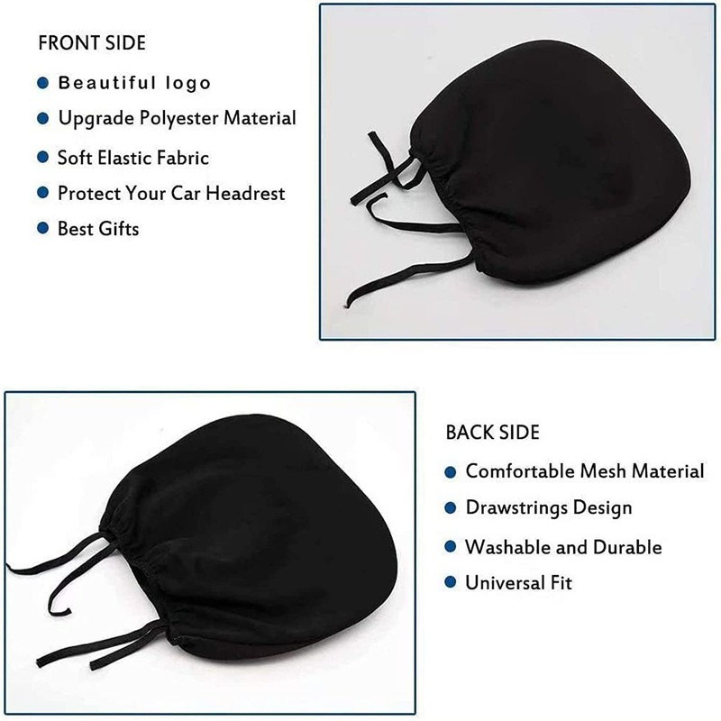 GODTERA 2 Pack Headrest Covers for American Skull Flag, Seat