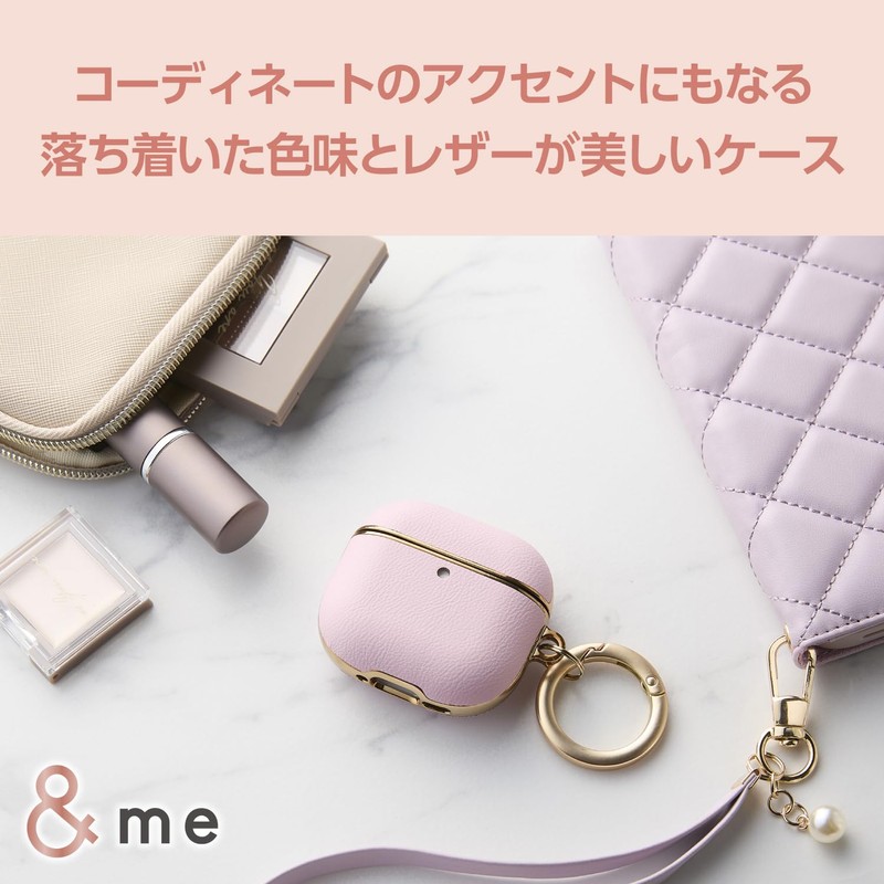 Elecom AVA-AP06PLMJPN AirPods Case 4th Generation with Active Noise Canceling