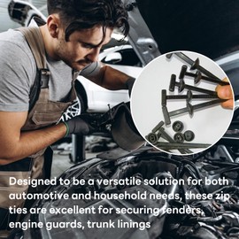 80pcs Nylon Universal Cable Tie Buckle, Zip Ties for Auto Repair Tools & Daily Use - Multipurpose, Self-Locking, Tool-Free Installation