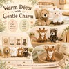 MorisMos 4 Pcs Bulk Stuffed Animals, 8" Woodland Plush
