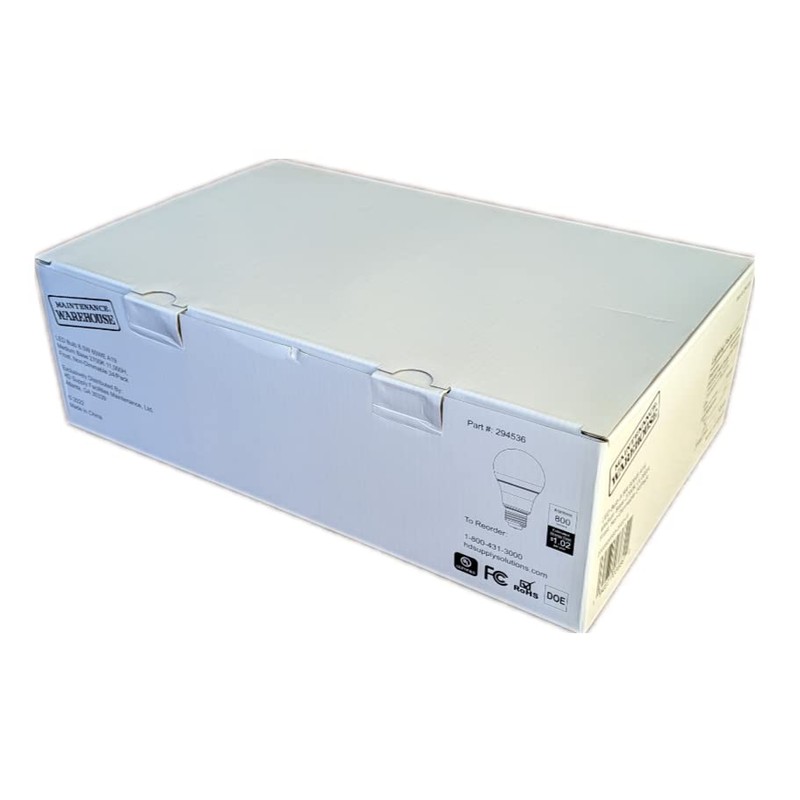 Maintenance Warehouse A19 Light Bulb, Non-Dimmable, Eye Comfort Technology, 800