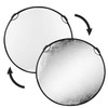 Glow Circular Collapsible Reflector with Handles (52", Silver/White)