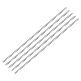 QUARKZMAN 5 Pieces Threaded Rods, M6 x 350 mm, 304 Stainless Steel, Threaded Rod with Metric Full Thread, M6-1 Threaded Screw for Furniture and Machine Assembly