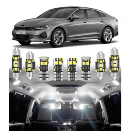 BMT xmsCar Interior LED Light Replacement for Kia Optima K5 2021-2024,6000K Super Bright Interior Light Bulbs Package, 9pcs