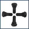 INFINAUTO 4pcs Car TR412 Black Rubber Short Snap-In Tire Valve