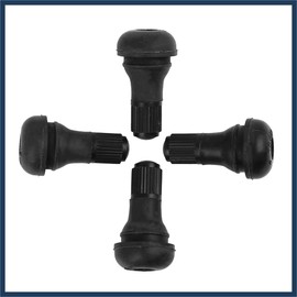 INFINAUTO 4pcs Car TR412 Black Rubber Short Snap-In Tire Valve Stems Tyre Tool Stylish Design