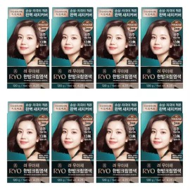 Woor-a-chae 려 우아채 한방크림염색 커피브라운6C x8개 Lya Ooahae Oriental Cream Hair Color Coffee Brown 6C x 8