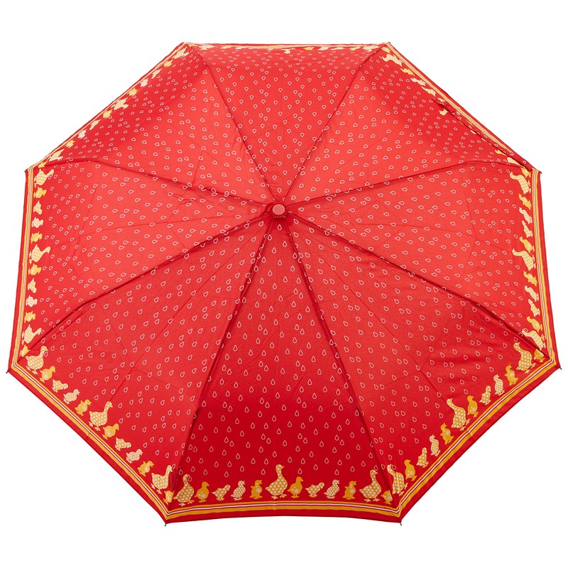 Clifton Duck Handle Mini Maxi, Yellow Ducks Print On Red