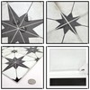 The Tiles Plaza Encaustic Peel and Stick Backsplash, Black Star