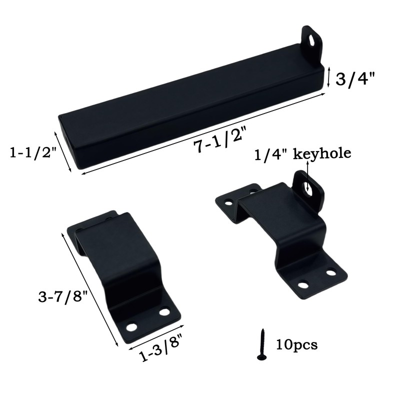 ANISUN Heavy Duty Security Slide Gate Latch with Padlock Hole