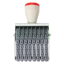 PATIKIL - Sello de rodillo de 8 dígitos, 2 piezas personalizadas de 7,5 mm, 26 números del alfabeto 0-9, símbolo de sello rodante para bricolaje, pape