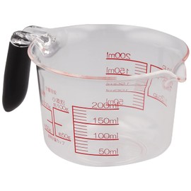 パール金属 ストリームライン メジャー カップ 200ml ブラック C-2979