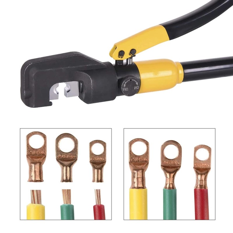 Hydraulic Crimping Tool 10 Tons Battery Cable Lug Terminal Crimper